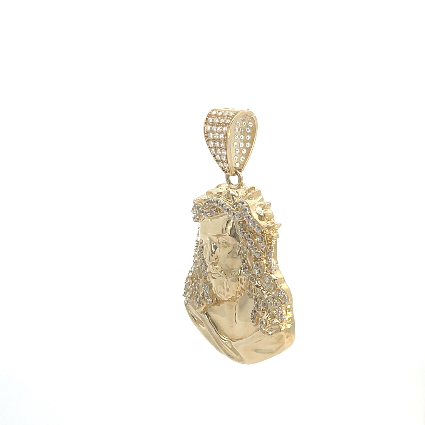New 14K CZ Jesus Pendant H.J™️