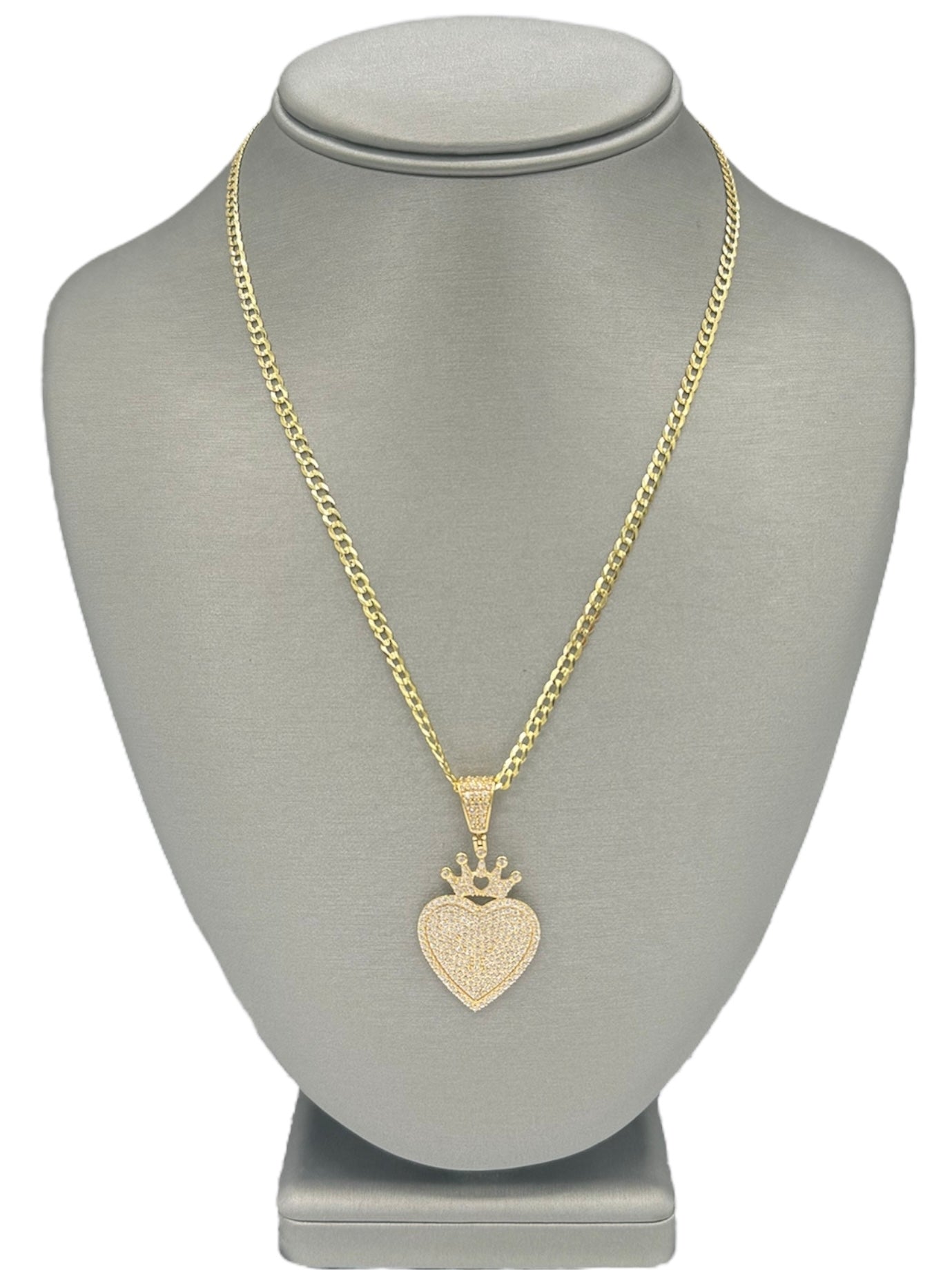 Solid 14k Gold store CZ Heart Pendant