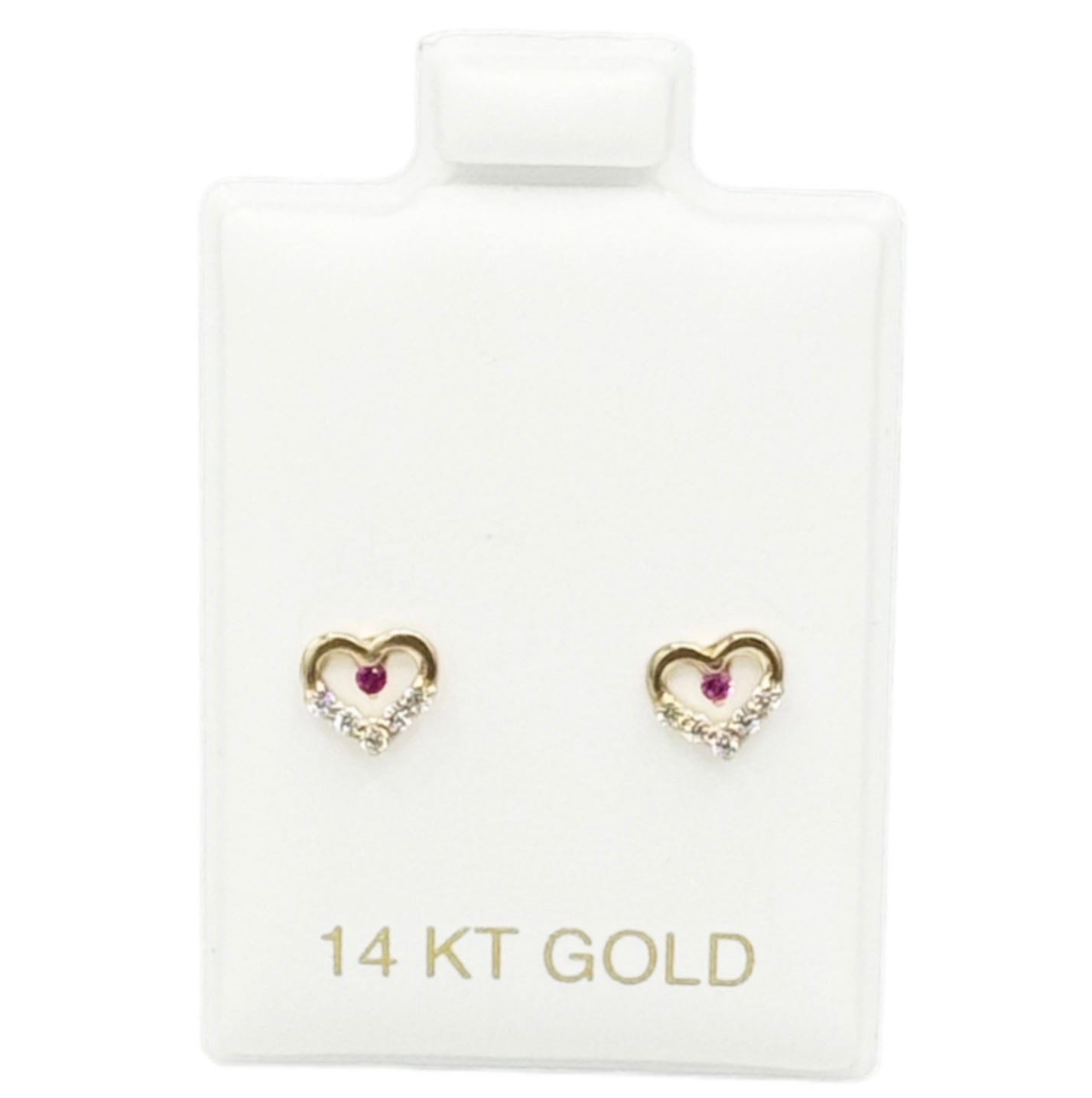 14k Gold top Cz Heart