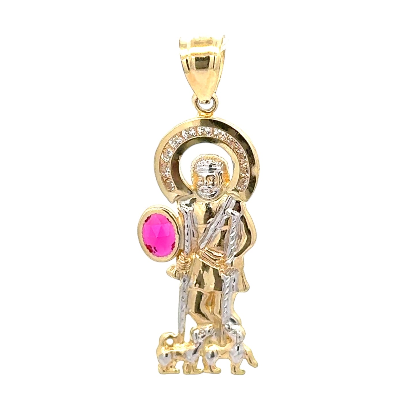 New 14K CZ Saint Lazarus Pendant. H.J™️