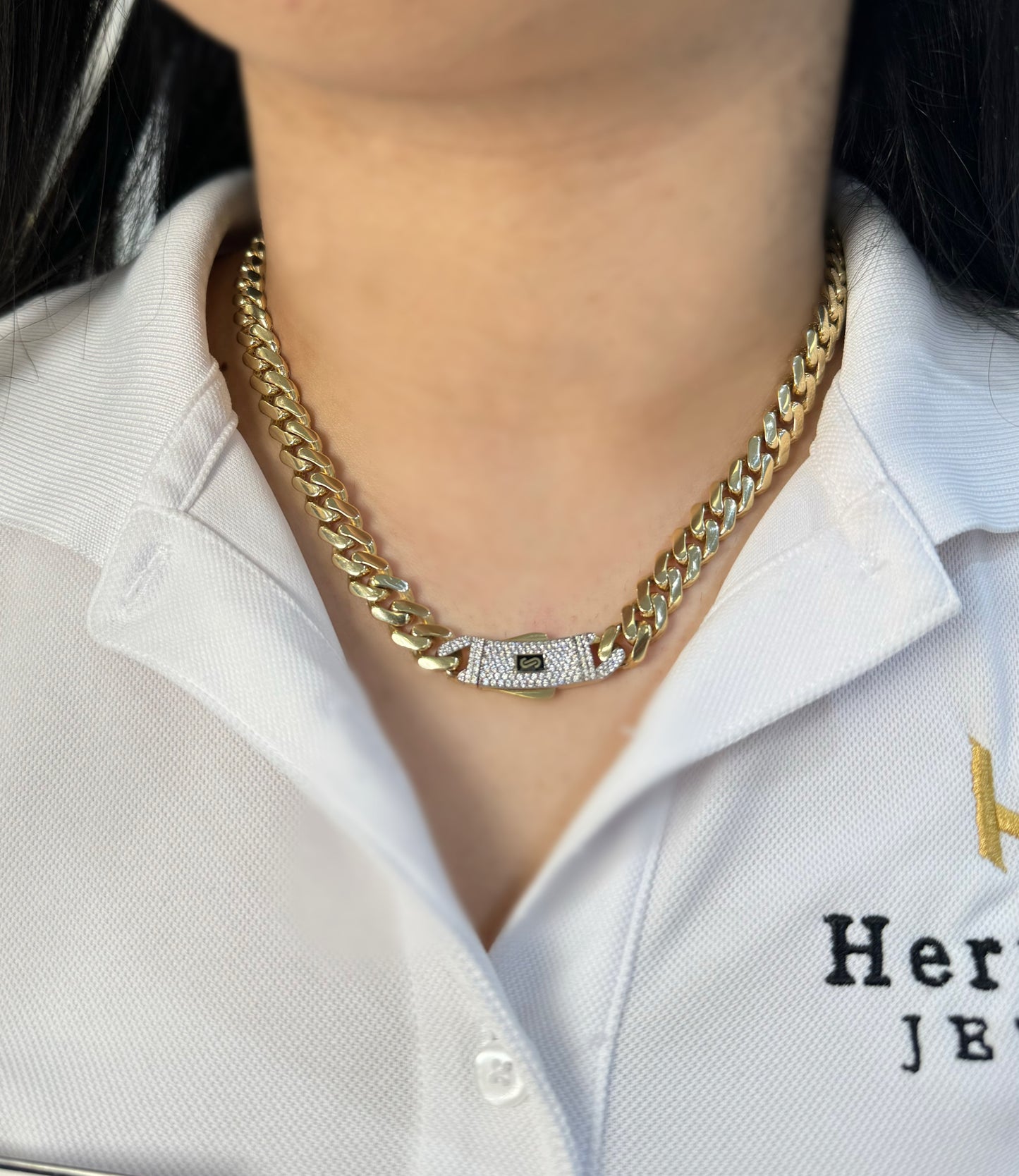 New 14K Women Monaco Choker (9.4MM). H.J™️