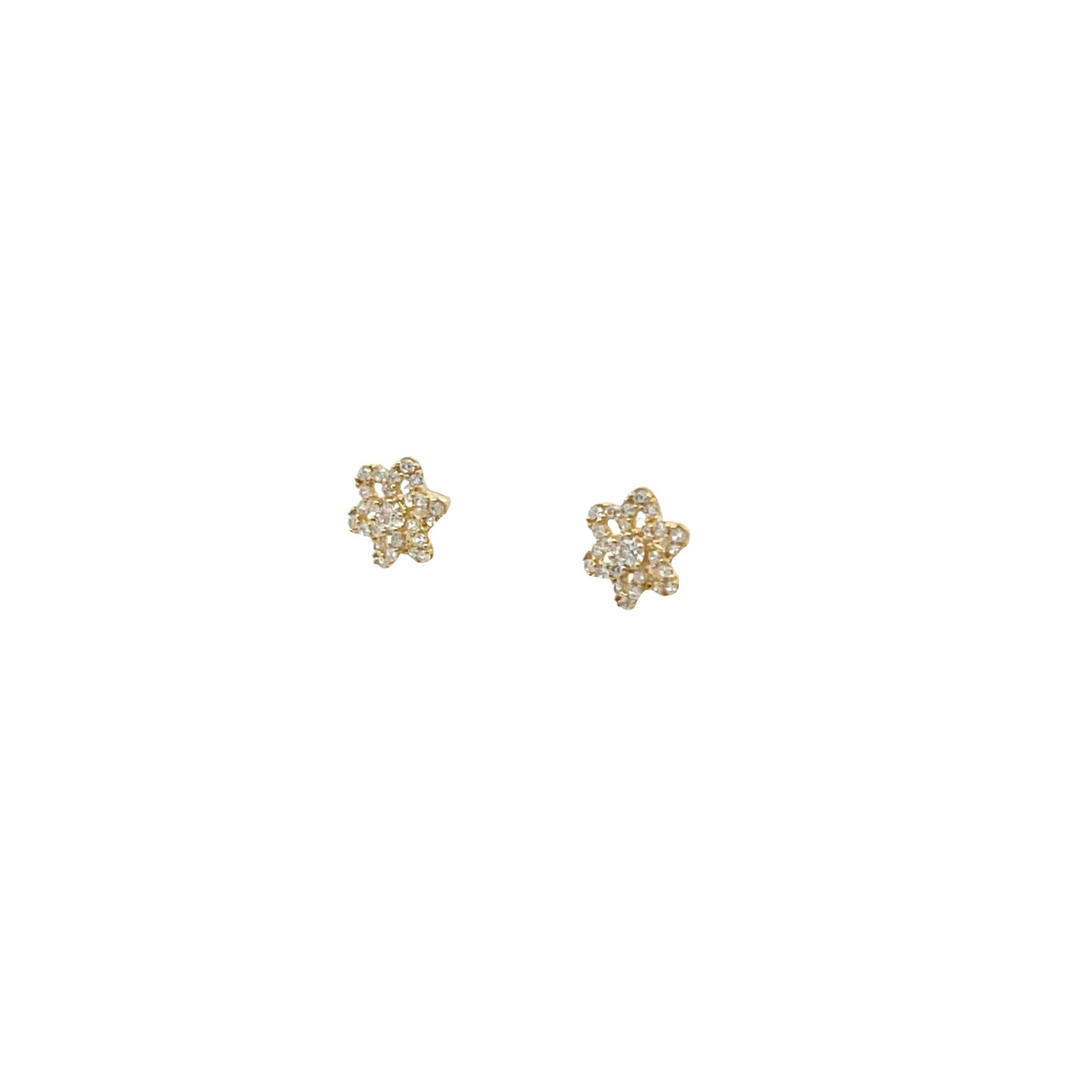New 14K CZ Flower Women’s Earrings H.J™️
