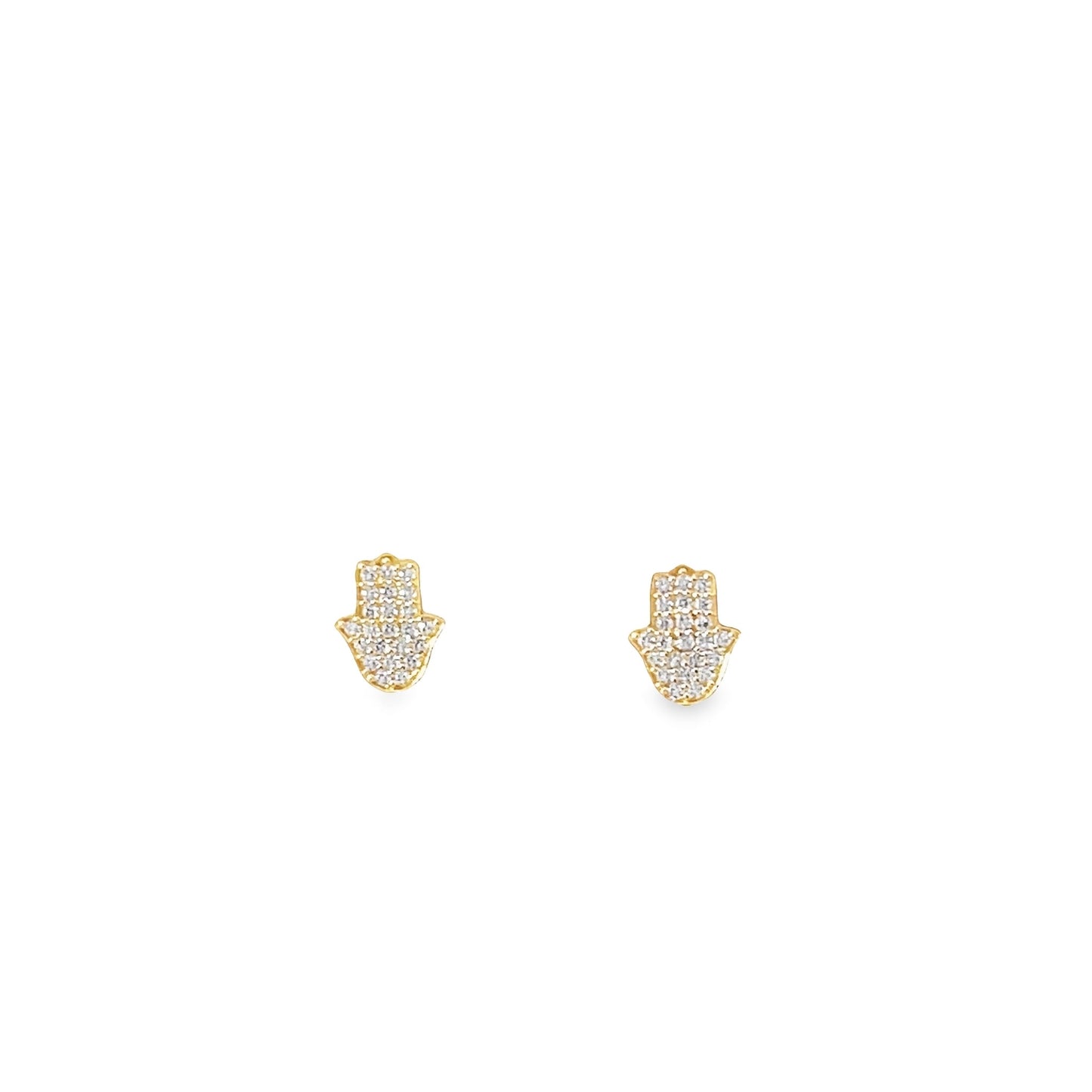 New 14K CZ Hamsa Earrings H.J™️