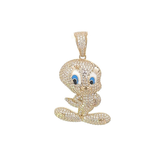 New 14K CZ Tweety Bird Pendant. H.J™️