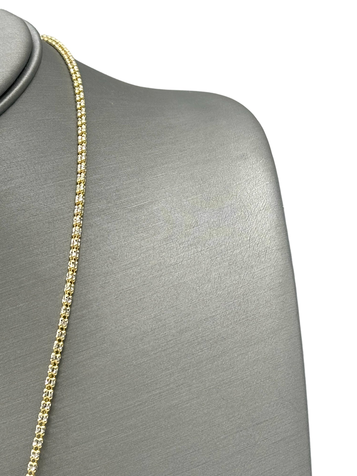 New 14K CZ Queen Pendant & Ice Chain (2.5MM) H.J™️