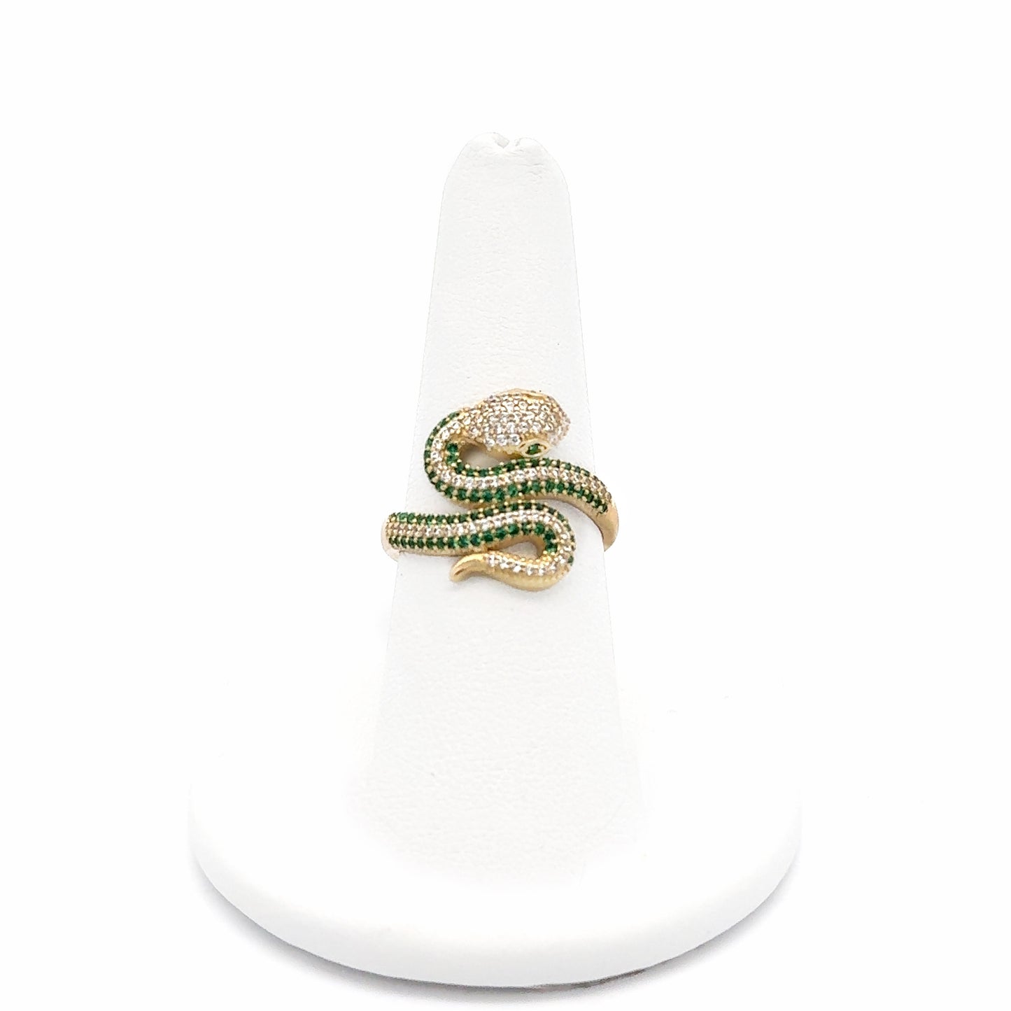 New 14K CZ Green Snake Ring. H.J™️