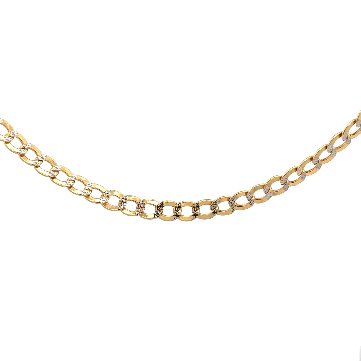 New 14K Two Tone Cuban Chain 22” (4.5MM). H.J™️