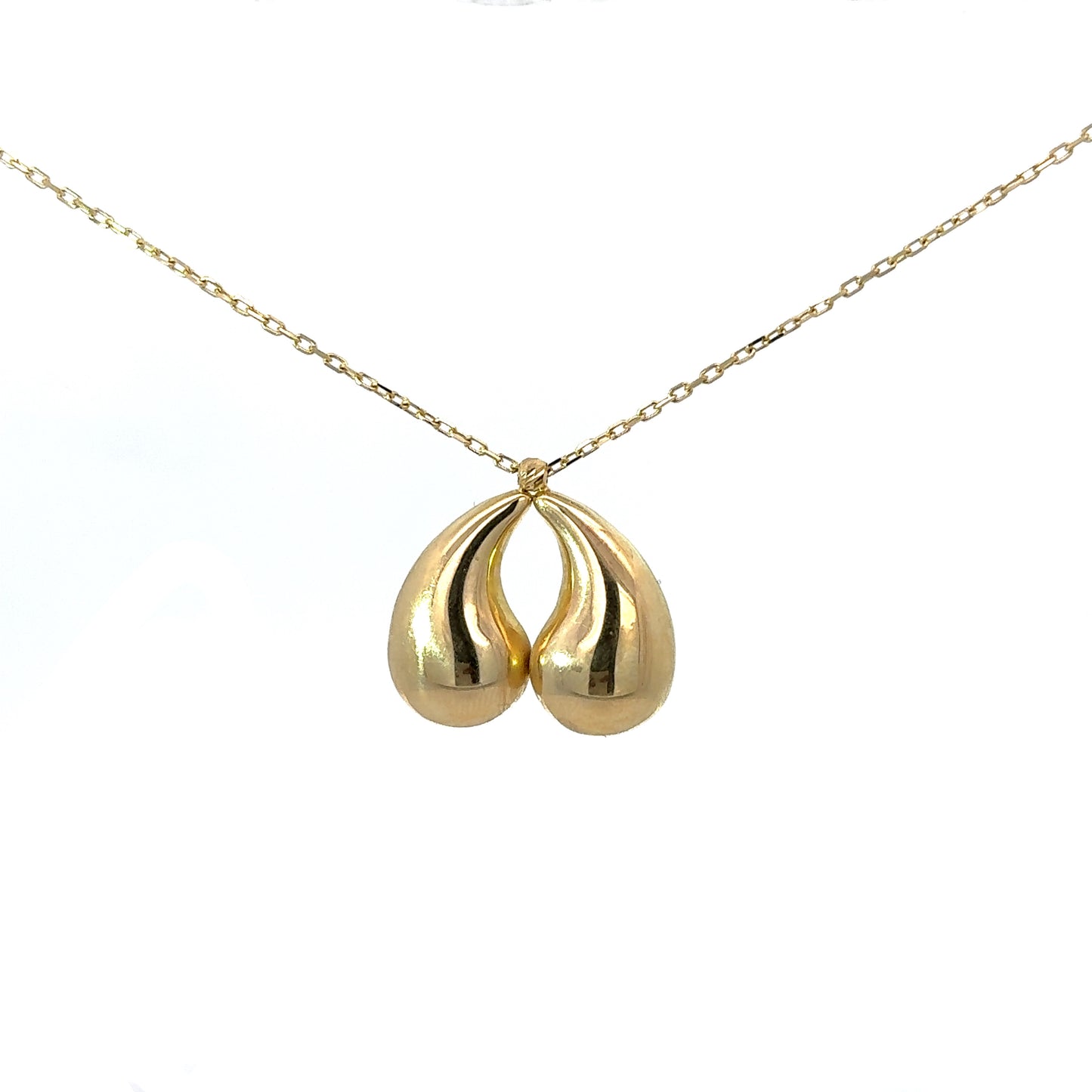 New 14K Drop Pendant & Chain (1.2MM). H.J™️