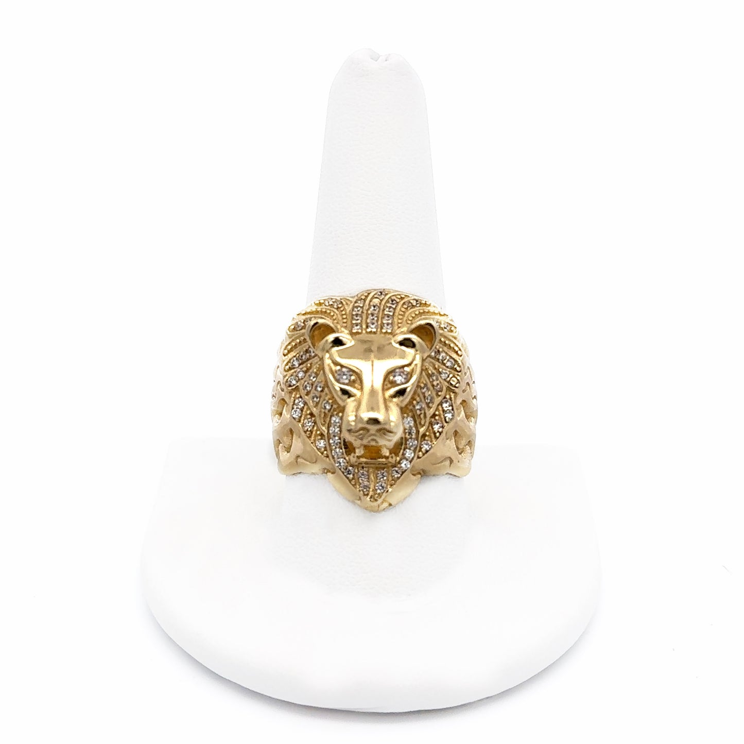 New 14K CZ Gold Lion Men Ring. H.J™️