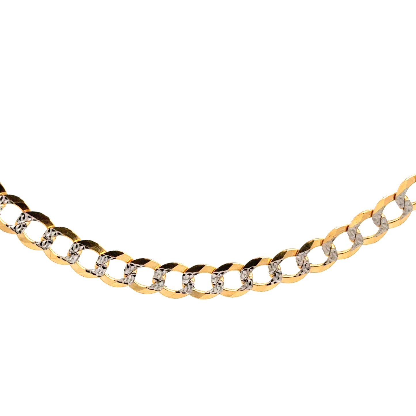 New 14K Solid Two tone Cuban Chain (5.6MM). H.J™️