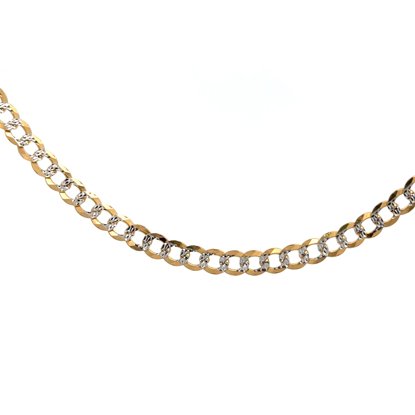 New 14K Solid Two Tone Cuban Chain (4.5MM). H.J™️