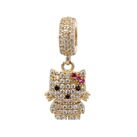 New 14K CZ Kitty Charm. H.J™️