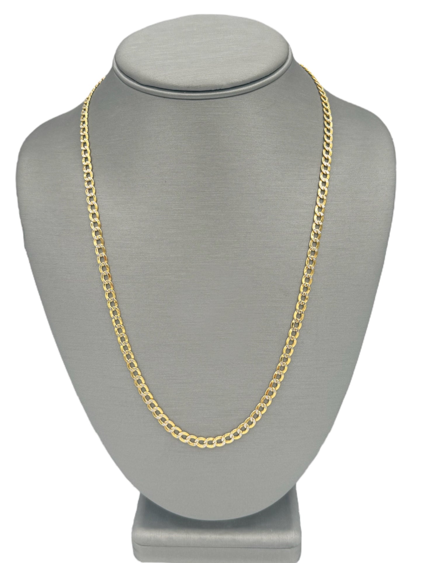 New 14K Two Tone Cuban Chain 22” (4.5MM). H.J™️