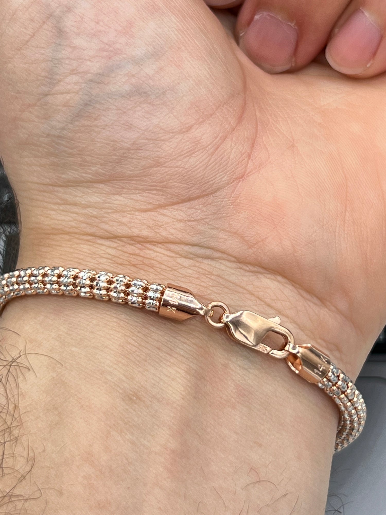 New 14K Rose Gold Ice Bracelet H.J™️ – Hernandez Jewelry