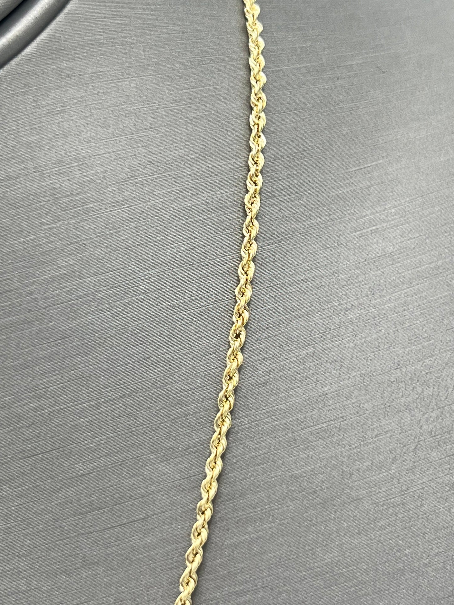 New 14k CZ Madre Pendant & Rope Chain H.J™️