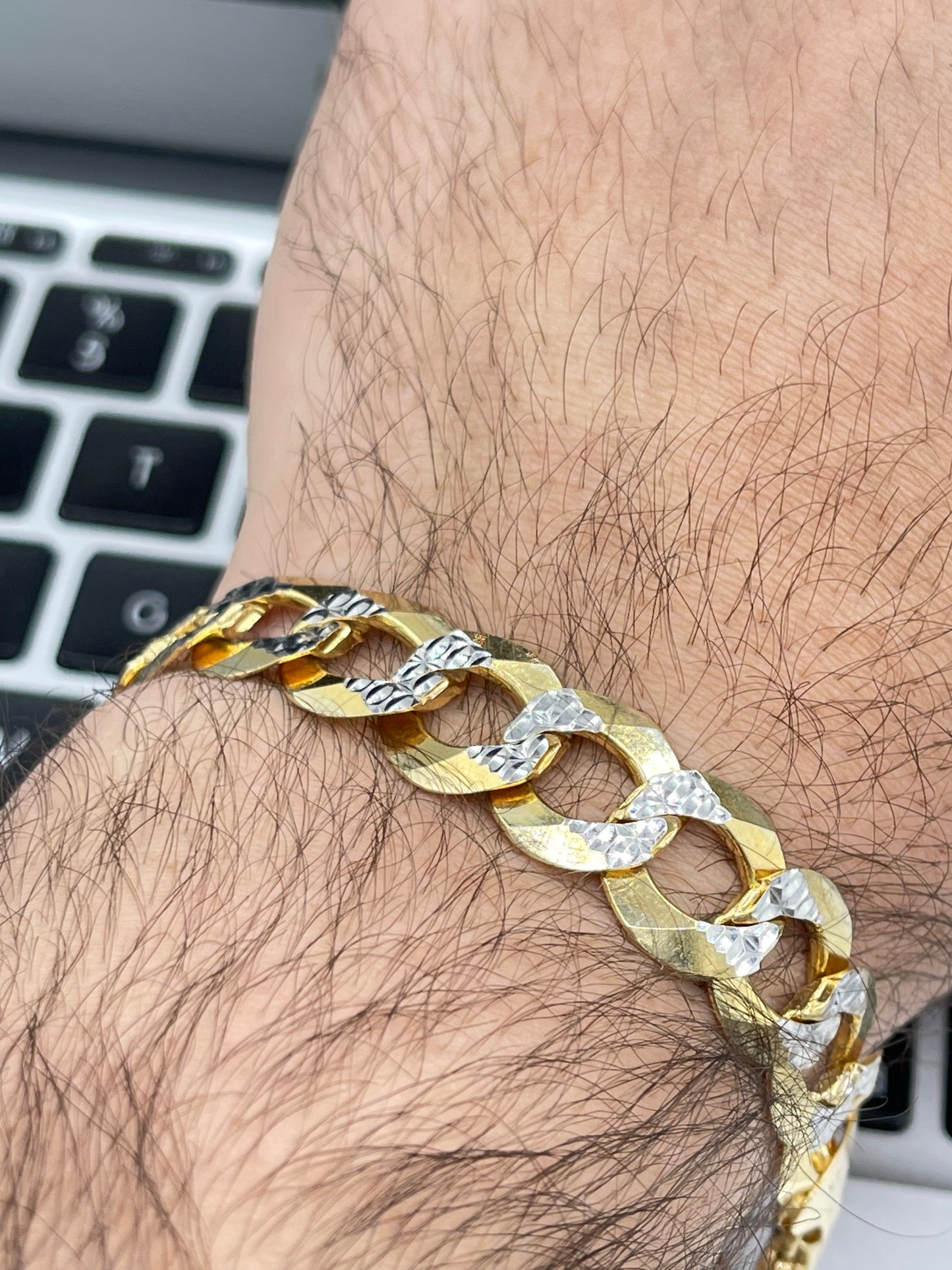 New 14K Solid Two Tone Cuban Bracelet’s G.O.J™️