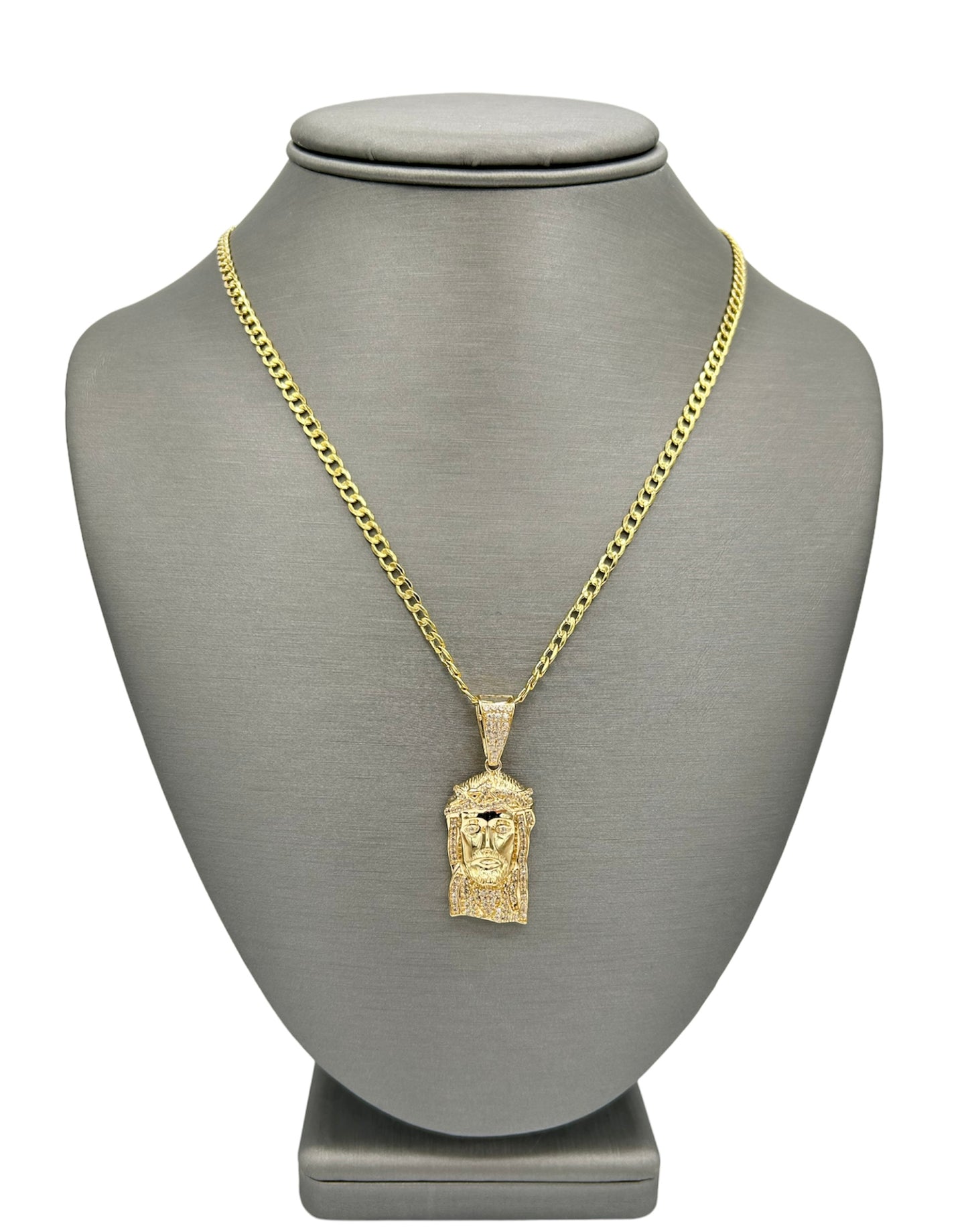 New 14k CZ Jesus Pendant & Cuban Chain G.O.J™️